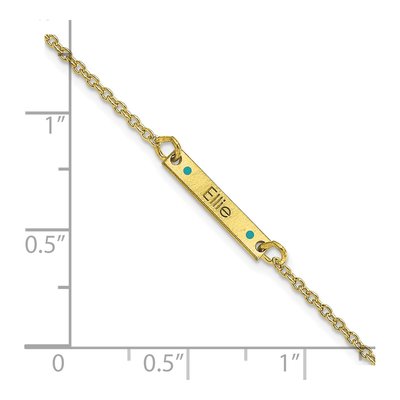 10K Yellow Gold Personalized Station Bracelet – view 3