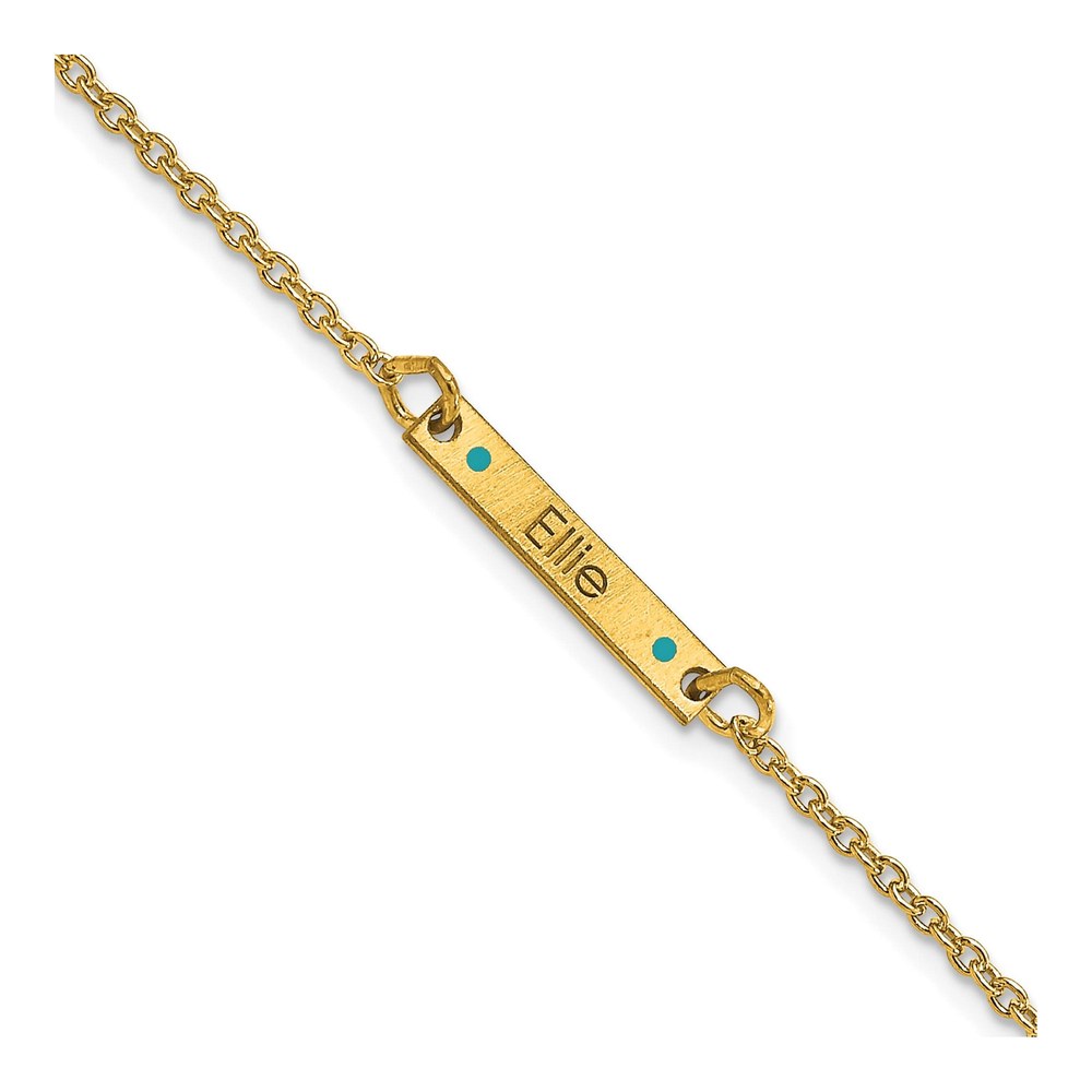 10K Yellow Gold Personalized Station Bracelet