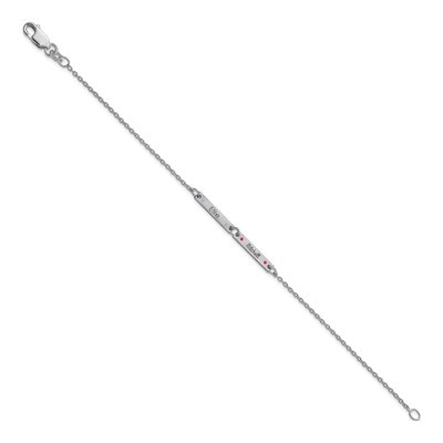10K White Gold Personalized 2-Station Bracelet – view 2