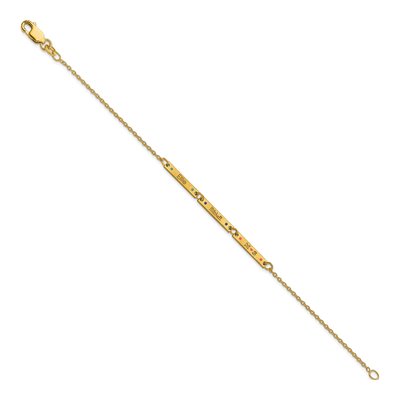 10K Yellow Gold Personalized 3-Station Bracelet – view 2