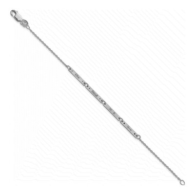 10K White Gold Personalized 4-Station Bracelet – view 2