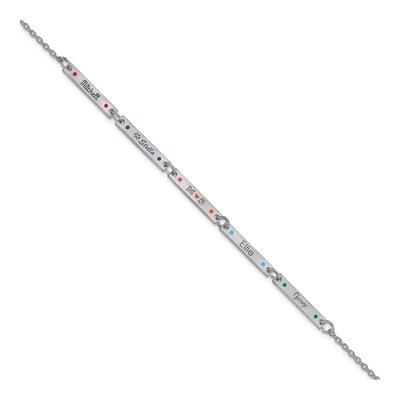 10K White Gold 5-Station Bracelet