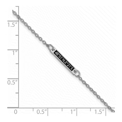 10K White Gold Personalized Bar Bracelet – view 3