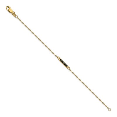 10K Yellow Gold Personalized Bar Bracelet – view 2