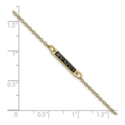 10K Yellow Gold Personalized Bar Bracelet – view 3
