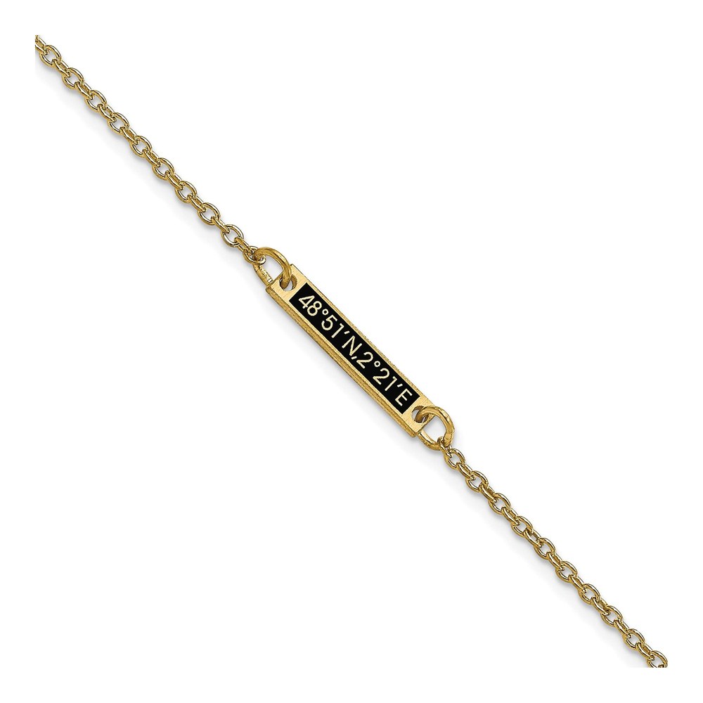 10K Yellow Gold Personalized Bar Bracelet