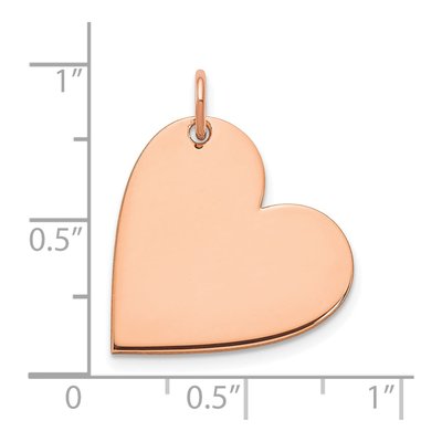 10K Rose Gold Blank Heart Charm – view 2