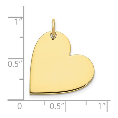 10K Yellow Gold Blank Heart Charm – view 2