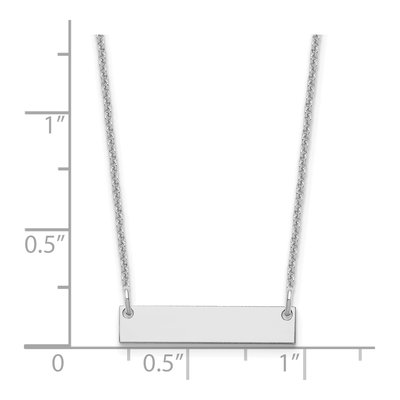 10K White Gold Personalized Bar Necklace – view 3
