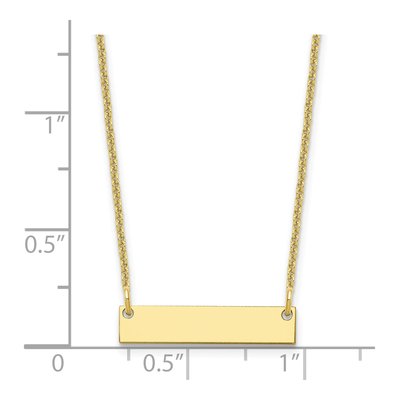 10K Yellow Gold Personalized Bar Necklace – view 3