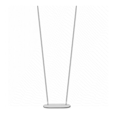 10K White Gold Small Bar Necklace – view 2