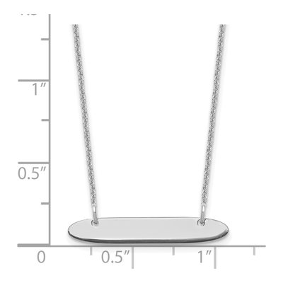 10K White Gold Small Bar Necklace – view 3