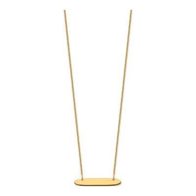 10K Yellow Gold Personalized Bar Necklace – view 2