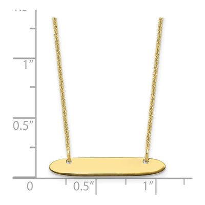 10K Yellow Gold Personalized Bar Necklace – view 3