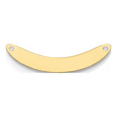 10K Yellow Gold Small Curved Blank Bar Finding