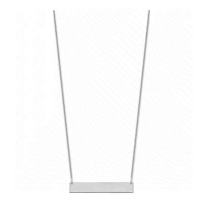 10K White Gold Personalized Bar Necklace – view 2