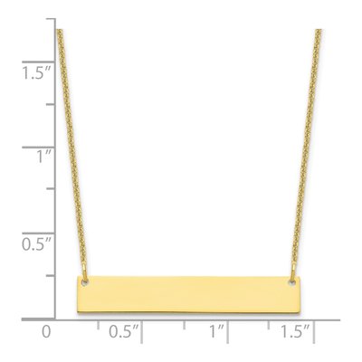 10K Yellow Gold Personalized Bar Necklace – view 3