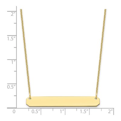 10K Yellow Gold Personalized Bar Necklace – view 3
