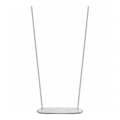 10K White Gold Personalized Bar Necklace – view 2