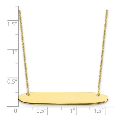 10K Yellow Gold Personalized Bar Necklace – view 3