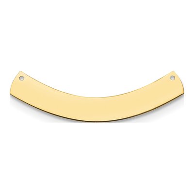 10K Yellow Gold Curved Blank Bar Finding