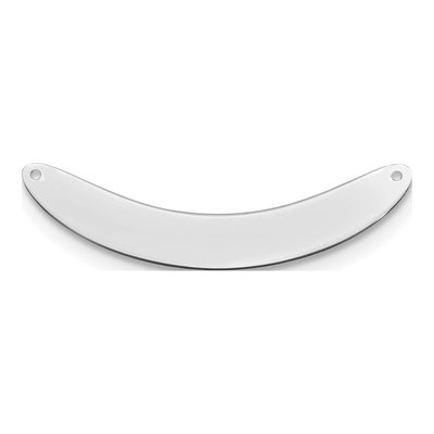 10K White Gold Curved Blank Bar Finding