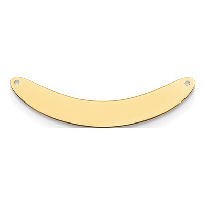 10K Yellow Gold Curved Blank Bar Finding
