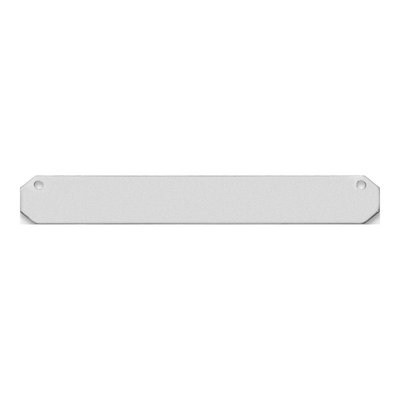 10K White Gold Large Blank Bar Finding