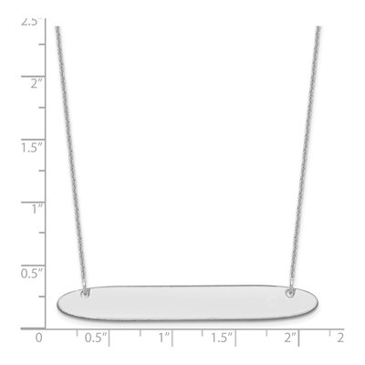 10K White Gold Large Bar Necklace – view 3