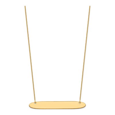 10K Yellow Gold Large Bar Necklace – view 2