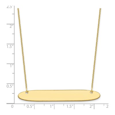 10K Yellow Gold Large Bar Necklace – view 3