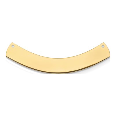 10K Yellow Gold Large Curved Blank Bar Finding