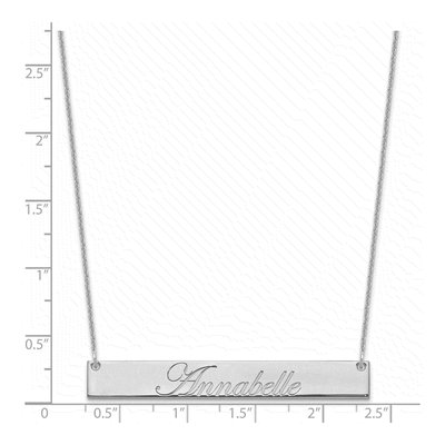 10K White Gold Personalized Bar Name Necklace – view 3