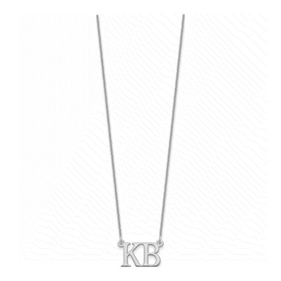 10K White Gold Large 2-Initial Necklace – view 2