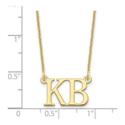 10K Yellow Gold Large 2-Initial Necklace – view 3