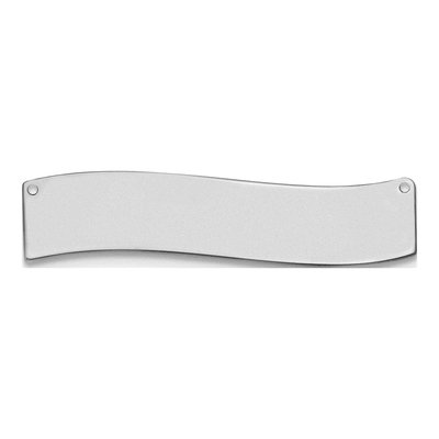 10K White Gold Large Curved Blank Bar Finding