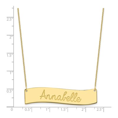 10K Yellow Gold 'always My Heart' Bar Necklace – view 3