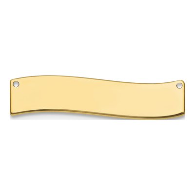 10K Yellow Gold Medium Curved Blank Bar Finding