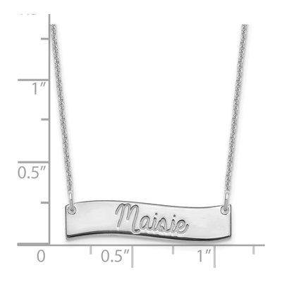 10K White Gold 'always My Heart' Bar Necklace – view 3