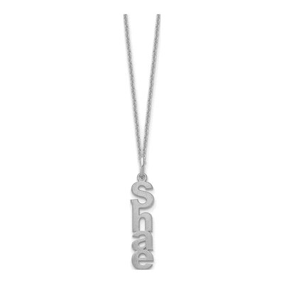 10K White Gold Personalized Name Necklace