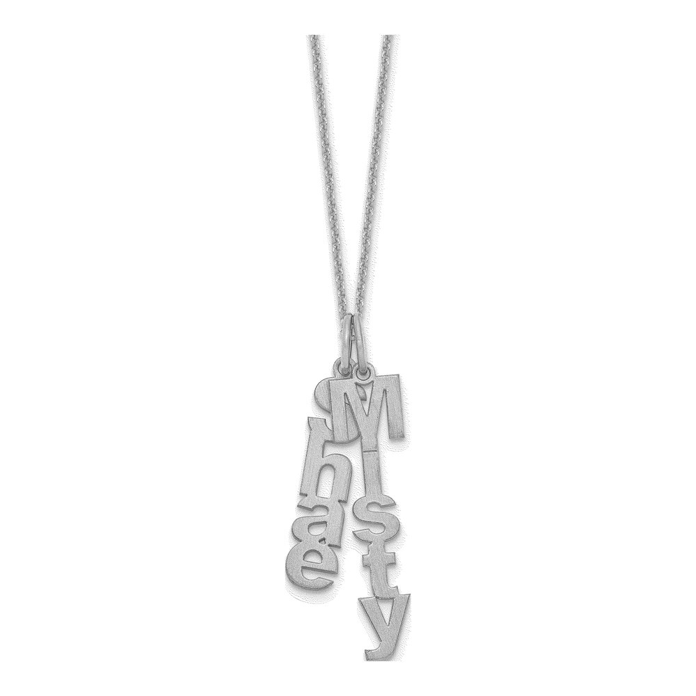 10K White Gold Personalized 2-Name Necklace