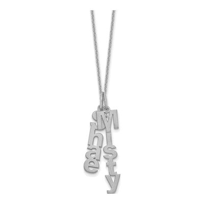 10K White Gold Personalized 2-Name Necklace