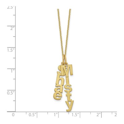 10K Yellow Gold Personalized 2-Name Necklace – view 3