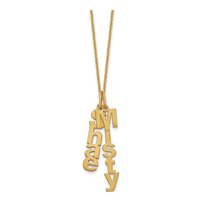10K Yellow Gold Personalized 2-Name Necklace