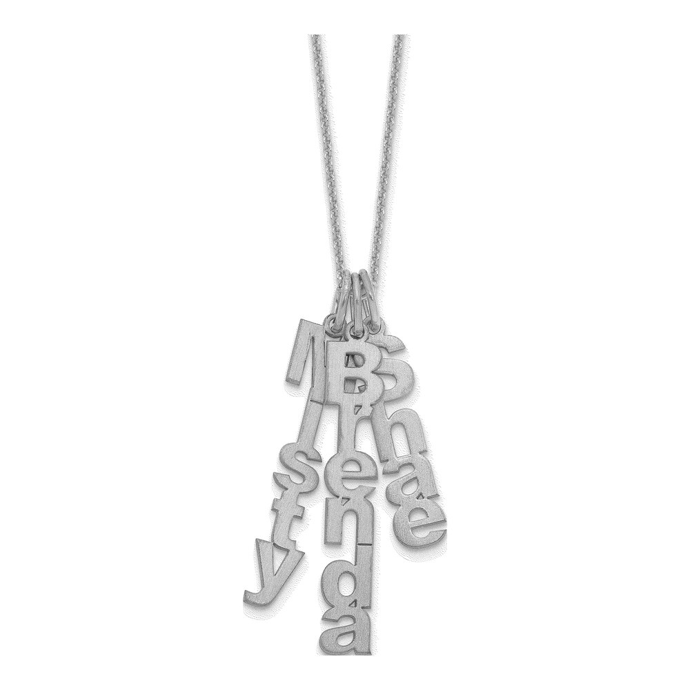 10K White Gold 3-Name Necklace