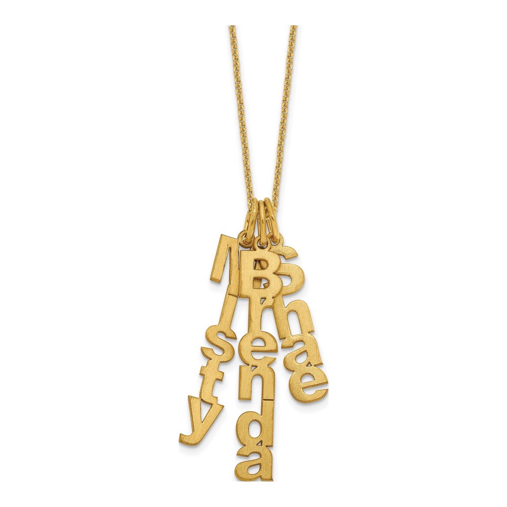 10K Yellow Gold Personalized 3-Name Necklace