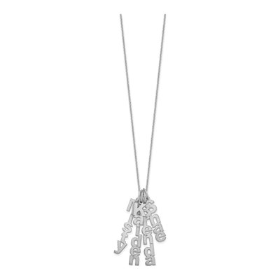 10K White Gold Personalized 4-Name Necklace – view 2