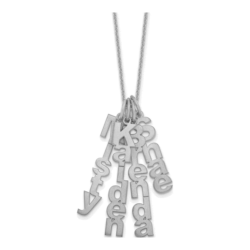 10K White Gold Personalized 4-Name Necklace