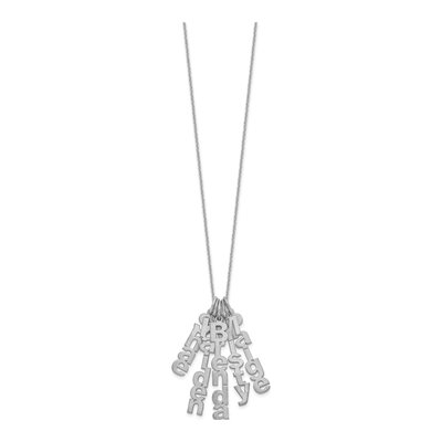 10K White Gold Personalized 5-Name Necklace – view 2