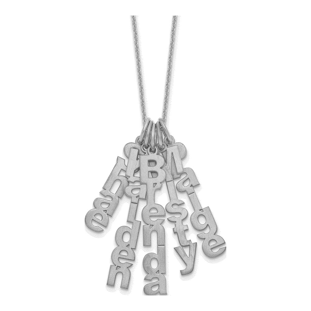 10K White Gold Personalized 5-Name Necklace